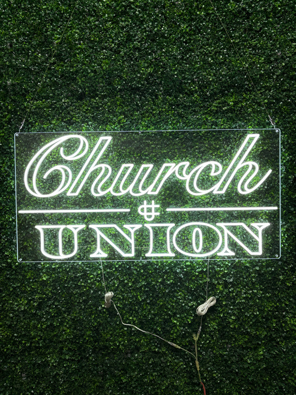 Church & Union Restaurant Neon Sign