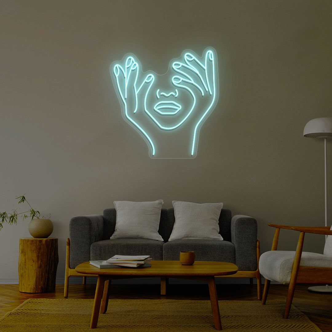 Aesthetic Face Neon Sign image 0