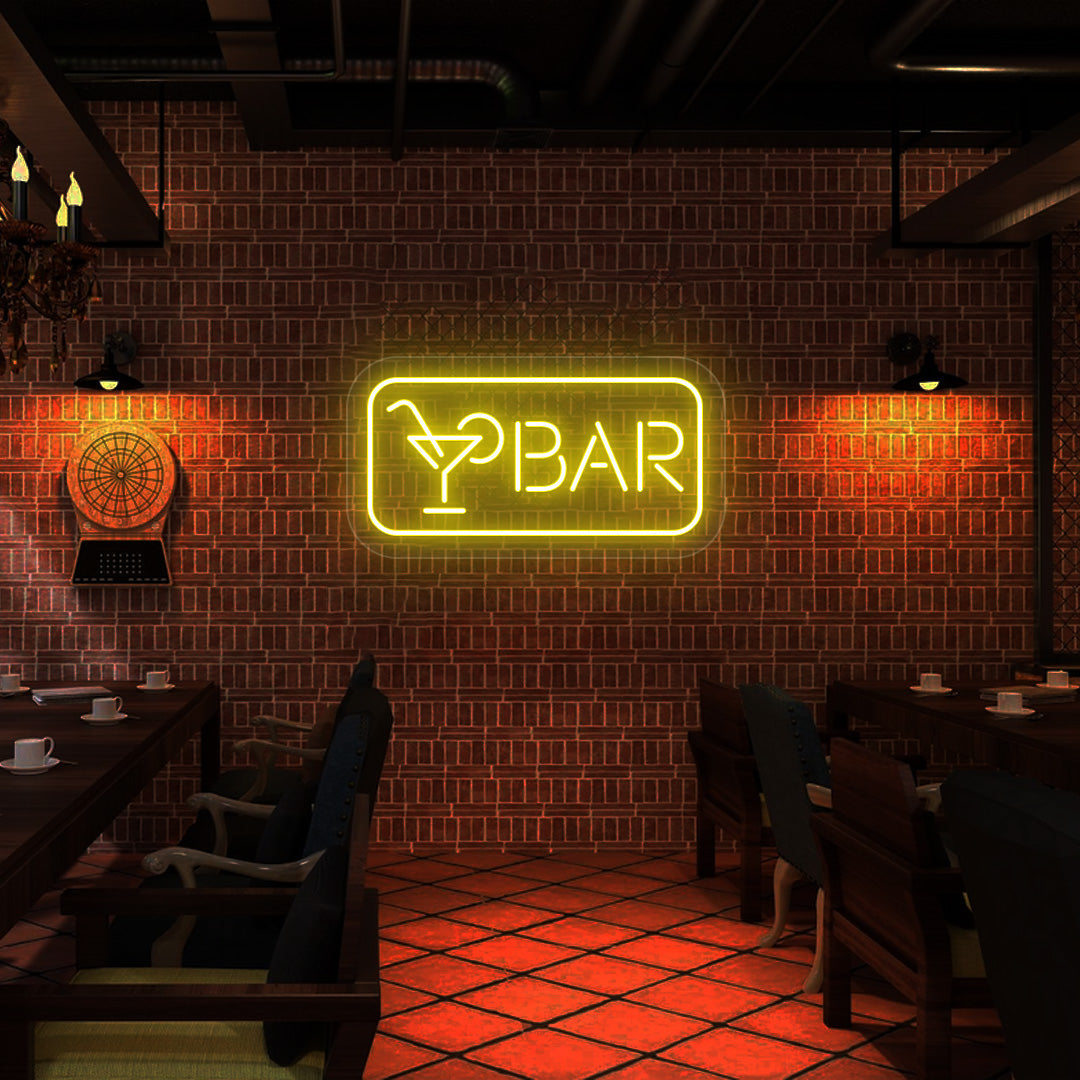 Cocktail Glass Bar Neon Sign image 0