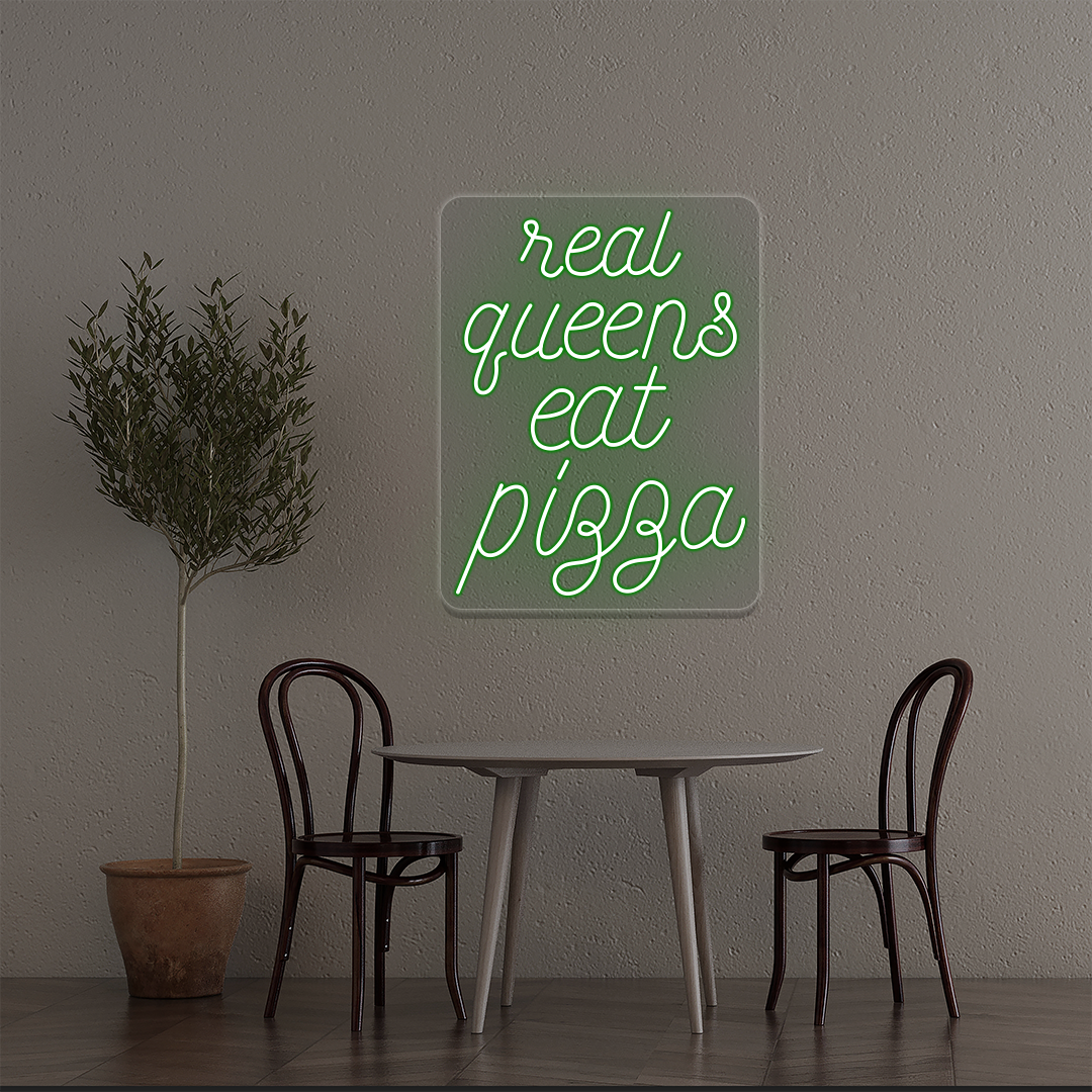 Real Queens Eat Pizza Neon Sign image 7
