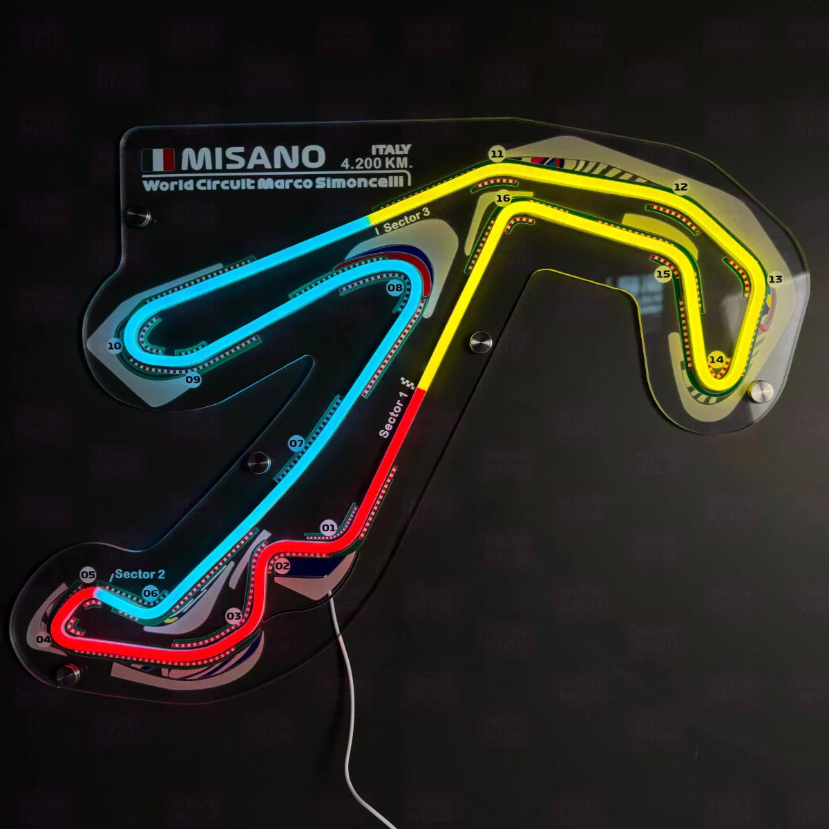 Misano World Circuit Marco Simoncelli Custom Neon LED Sign Man Cave Racing Decor with Bright Advertising Neon Light - LED Neon Sign