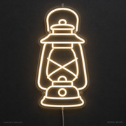 Camp Lantern Warm White LED neon concept mockup
